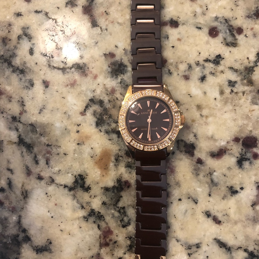 Anne Klein Brown And Gold Watch